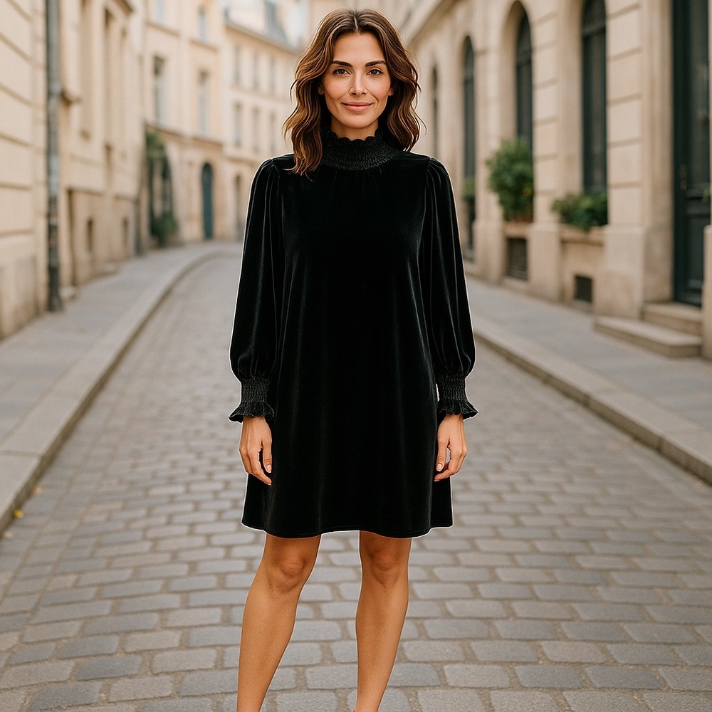 NWT‎ Sanctuary Velvet Love and Lost Black Velvet Dress